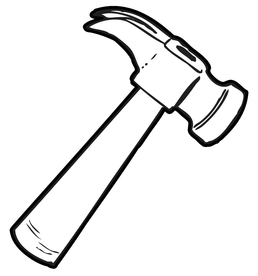 Free hammer download clip. Gavel clipart sketch