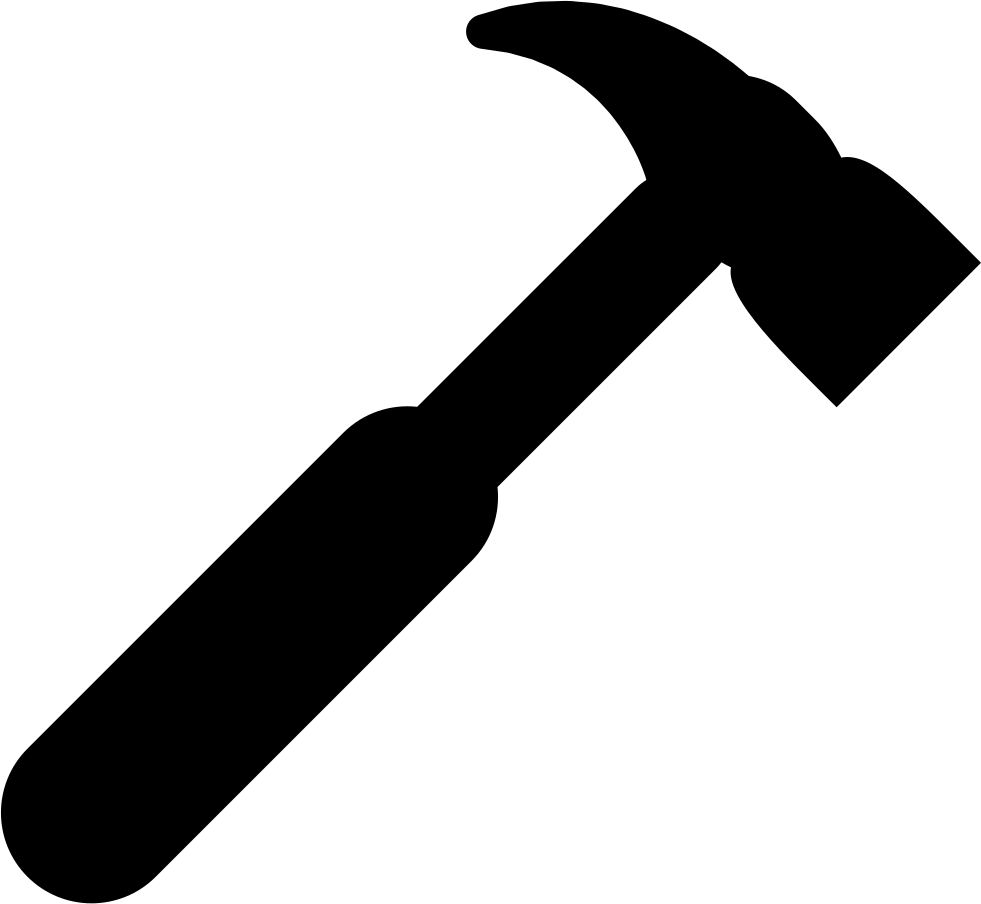 Silhouette svg png icon. Clipart hammer design technology tool