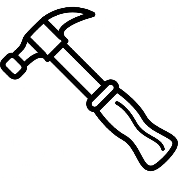 Hammer drawing free download. Gavel clipart outline