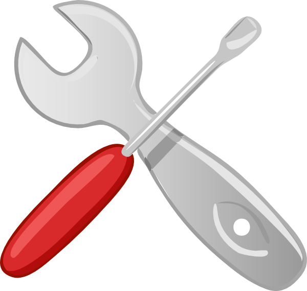 Clipart hammer hammer screwdriver. Hardware tools workshop wrench
