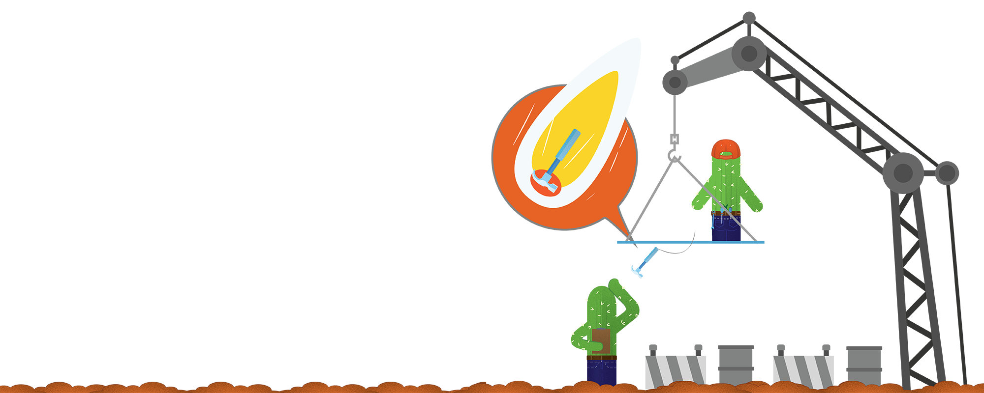 Clipart hammer hit the nail on head. Subcontractor aka subbie cactus