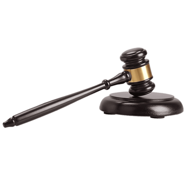 Clipart hammer law. Dark wooden judges transparent