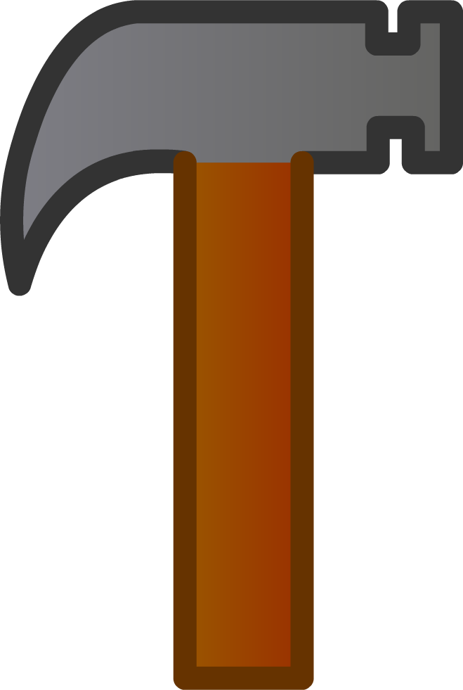clipart hammer long object
