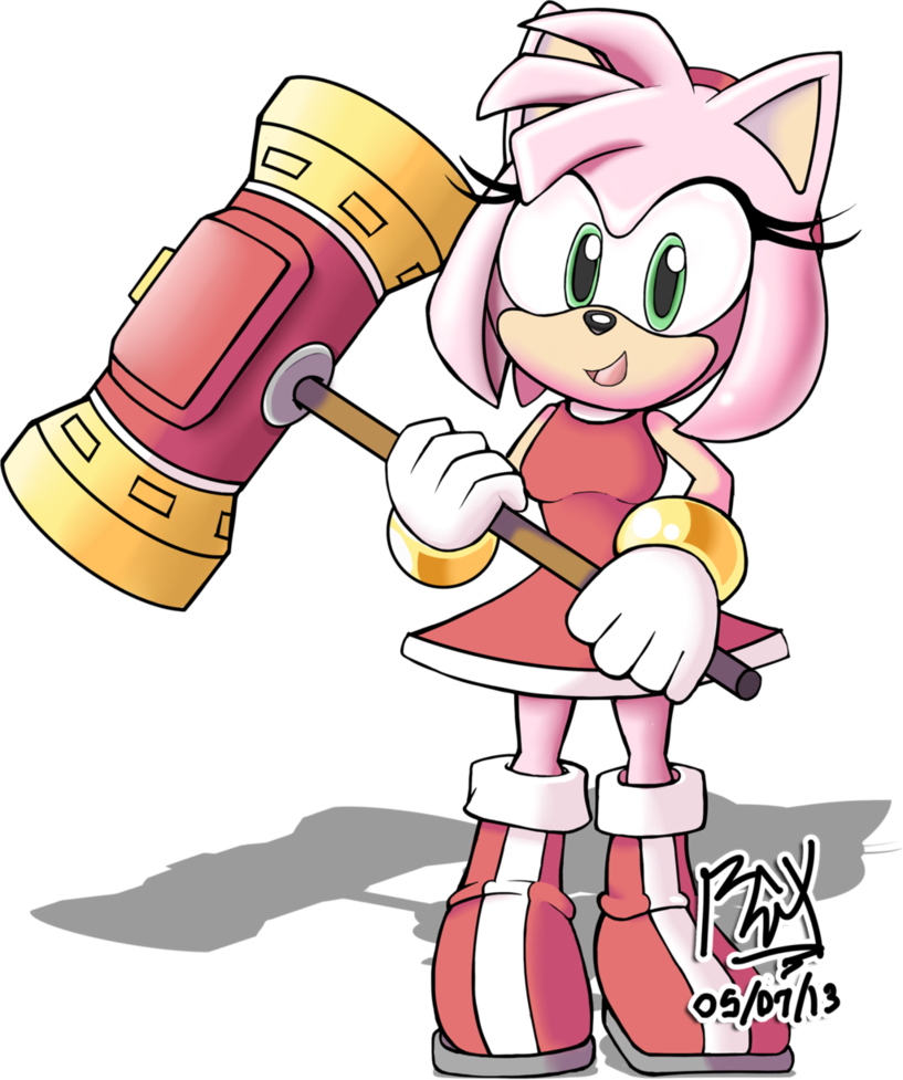 Amy rose and piko. Clipart hammer pillow