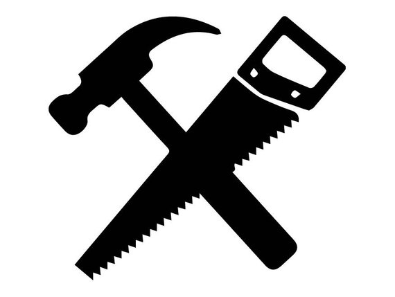 clipart hammer saw