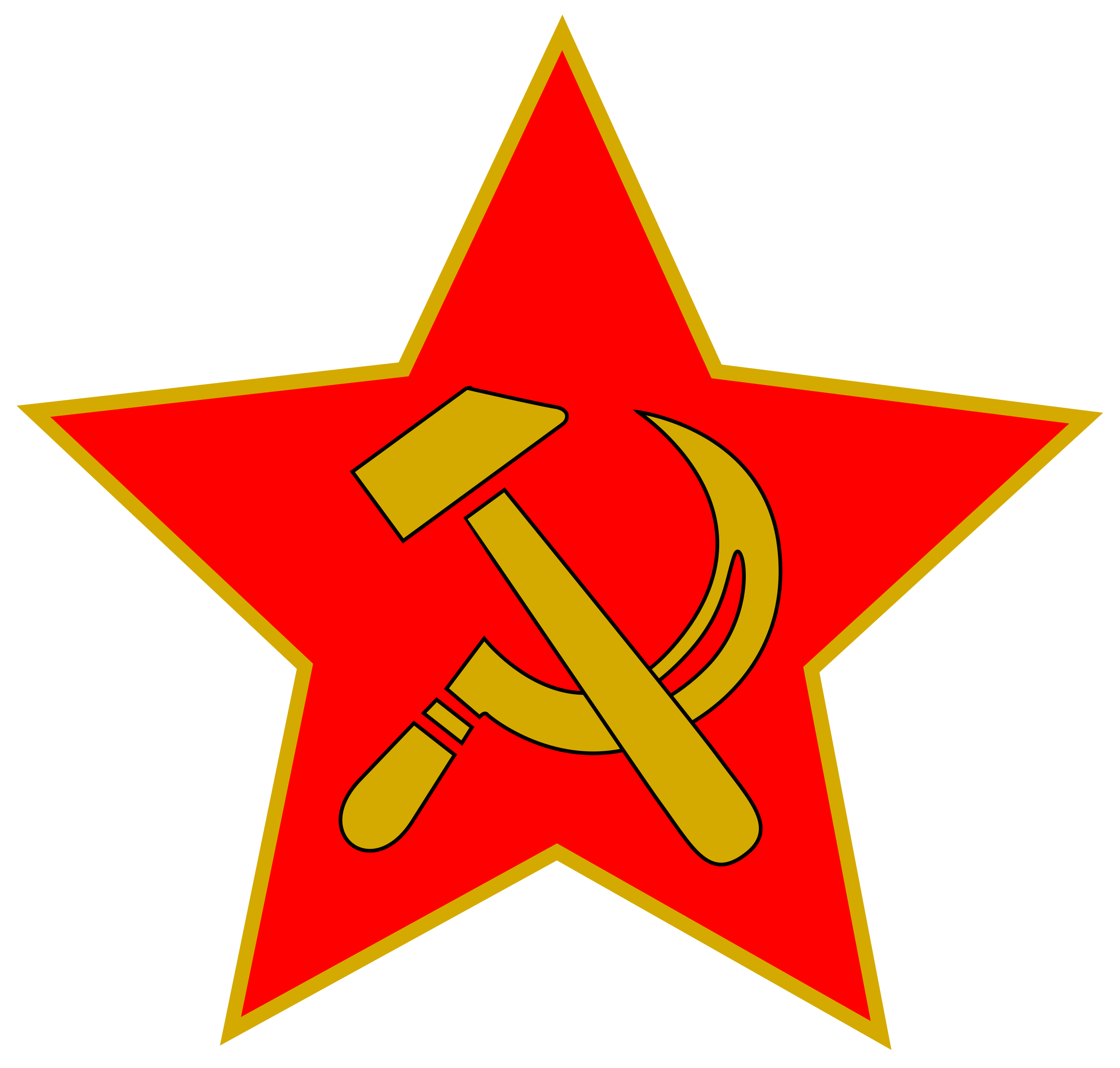 And in star big. Clipart hammer sickle