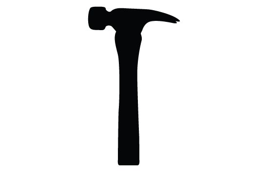 clipart hammer silhouette