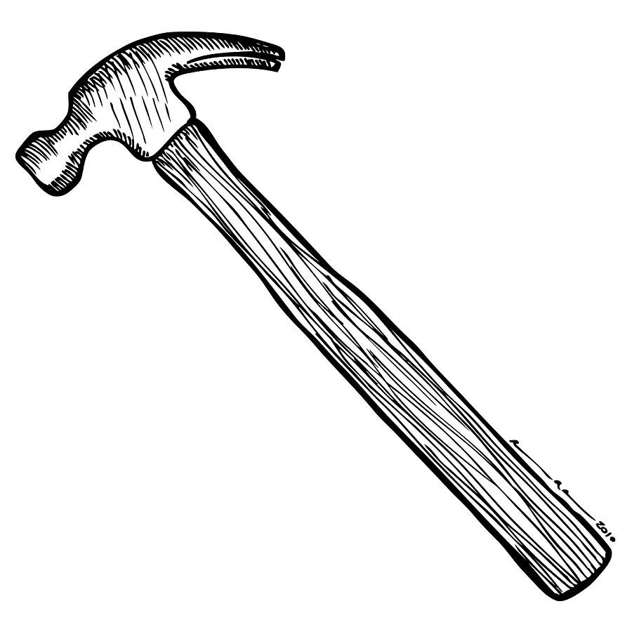 clipart hammer sketch