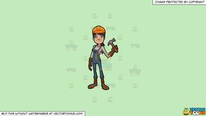 Clipart hammer solid. A female construction worker