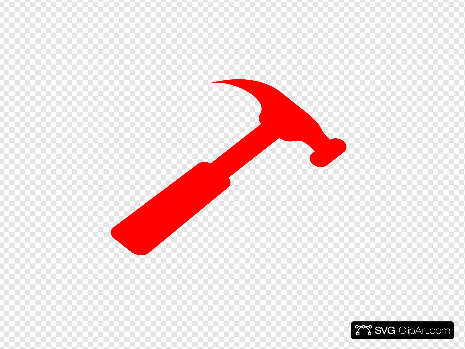 Clipart hammer svg. Red clip art icon