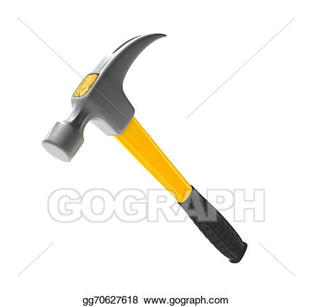 Clipart hammer yellow hammer. Clip art stock illustration