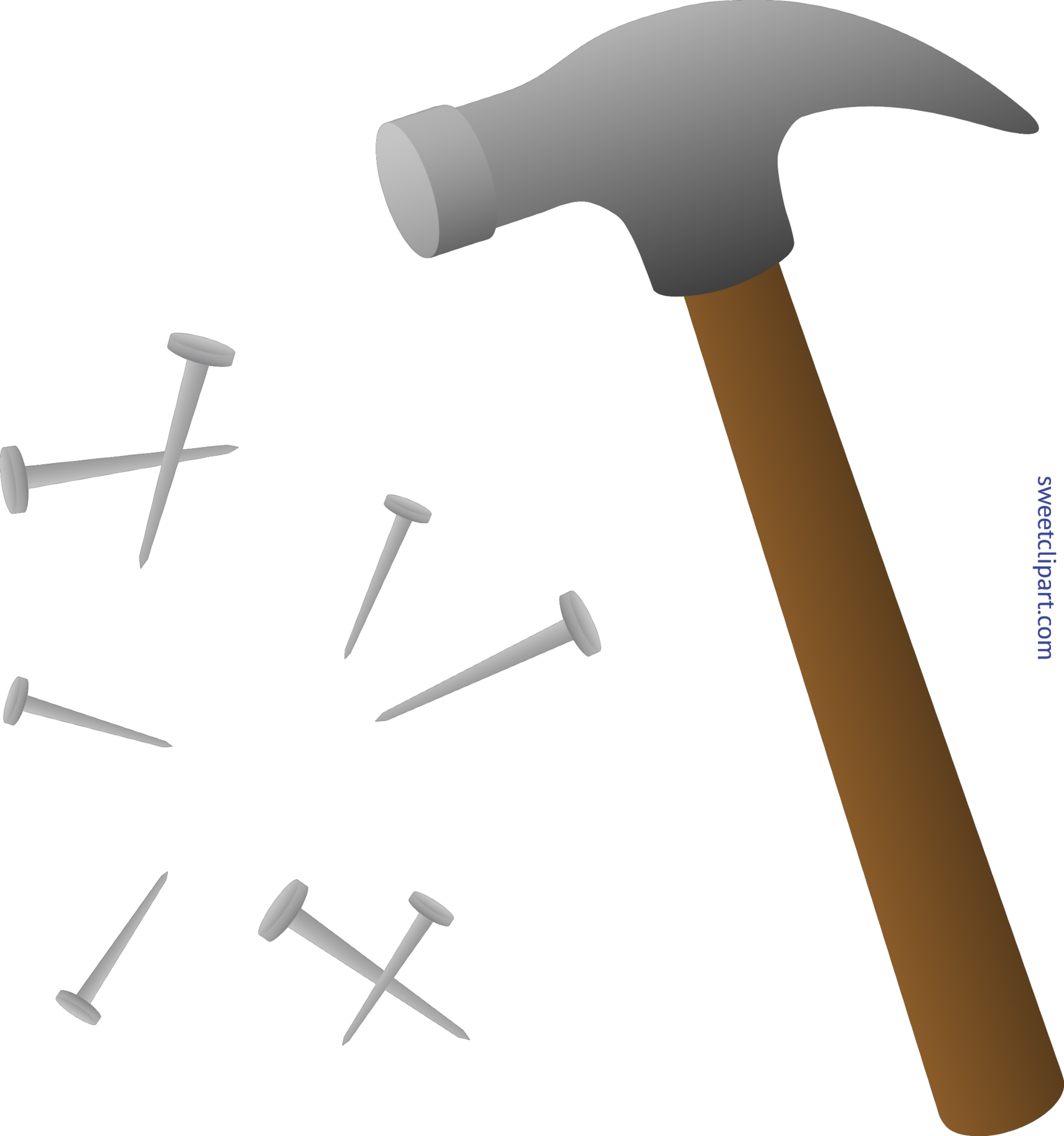 Clipart hammer. And nails clip art