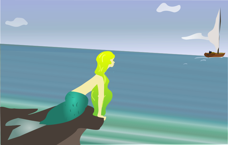 Mermaid clipart beach. Free and animated graphics