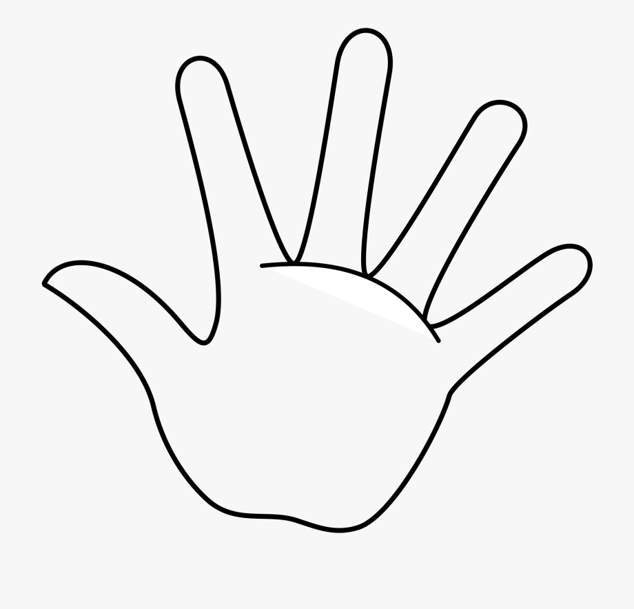 Hand clipart black and white. Closed free image clip