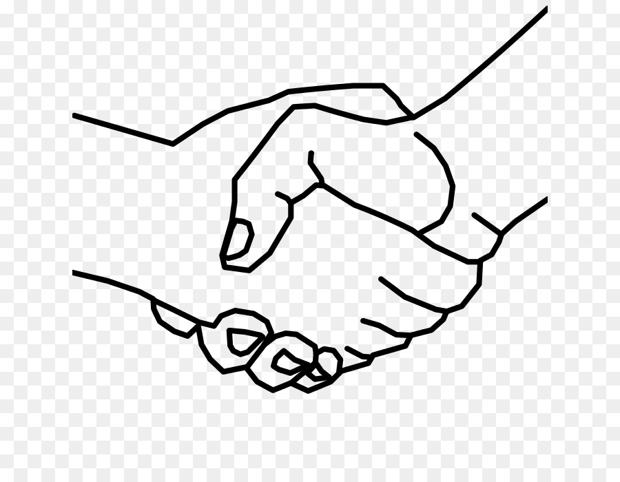 Clipart hand friend. Black line background transparent