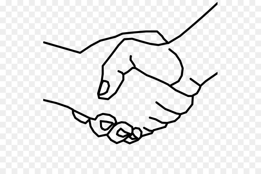 Black line background transparent. Clipart hand friend