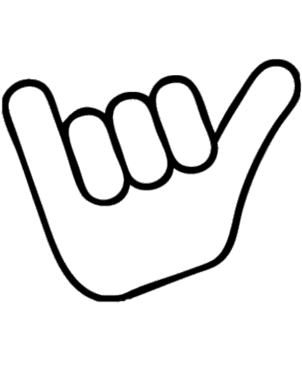 collection of high. Hand clipart hang loose