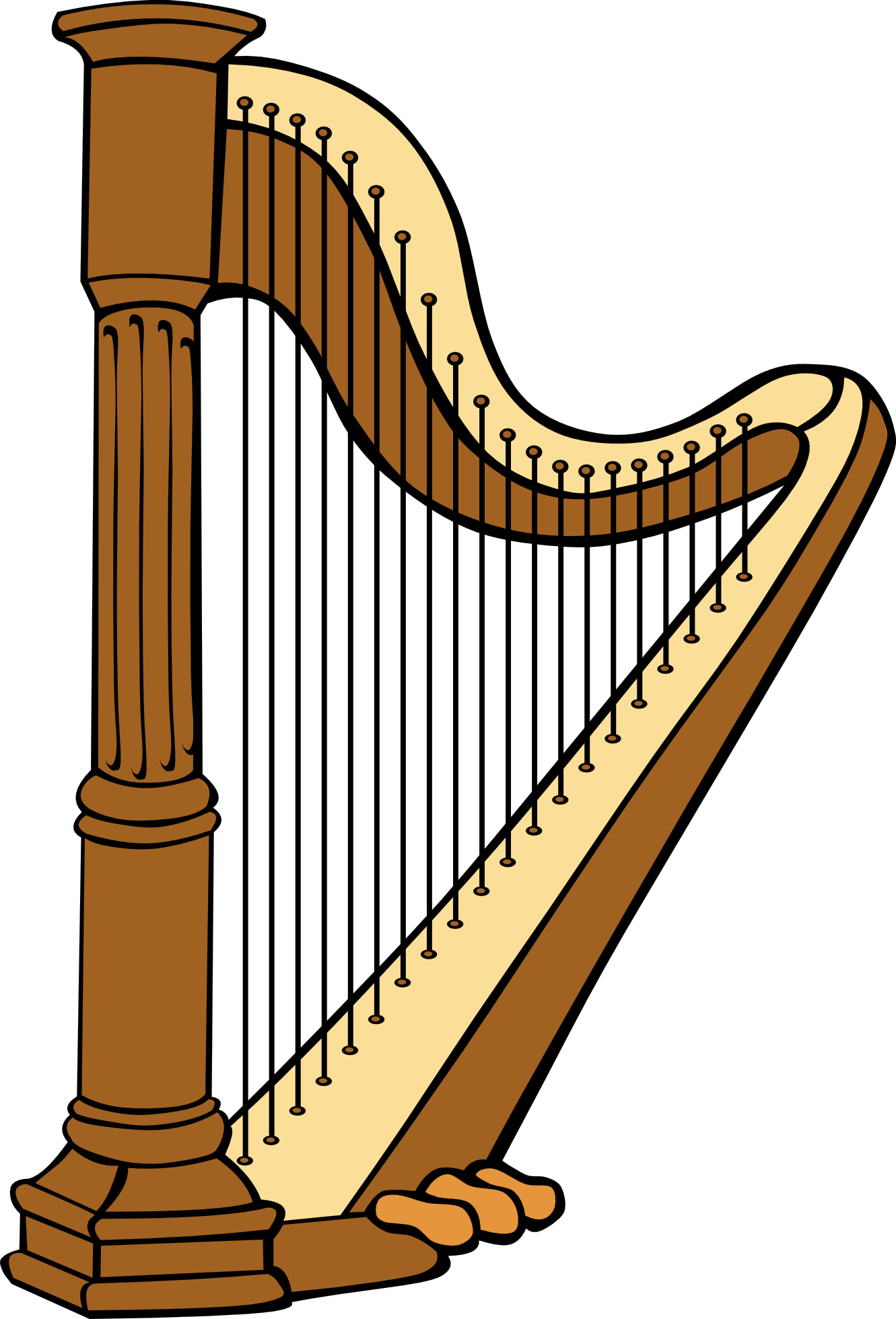 . Hand clipart harp