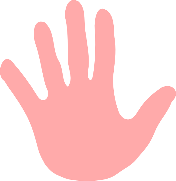 Handprint clipart pink baby. Clip art at clker