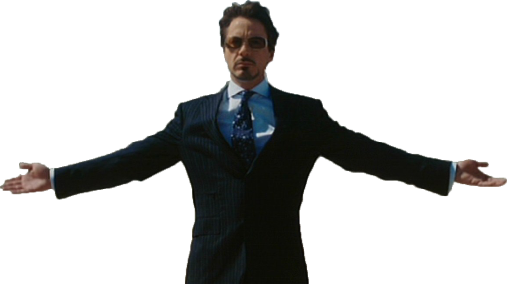 Tony stark with open. Clipart hands ironman