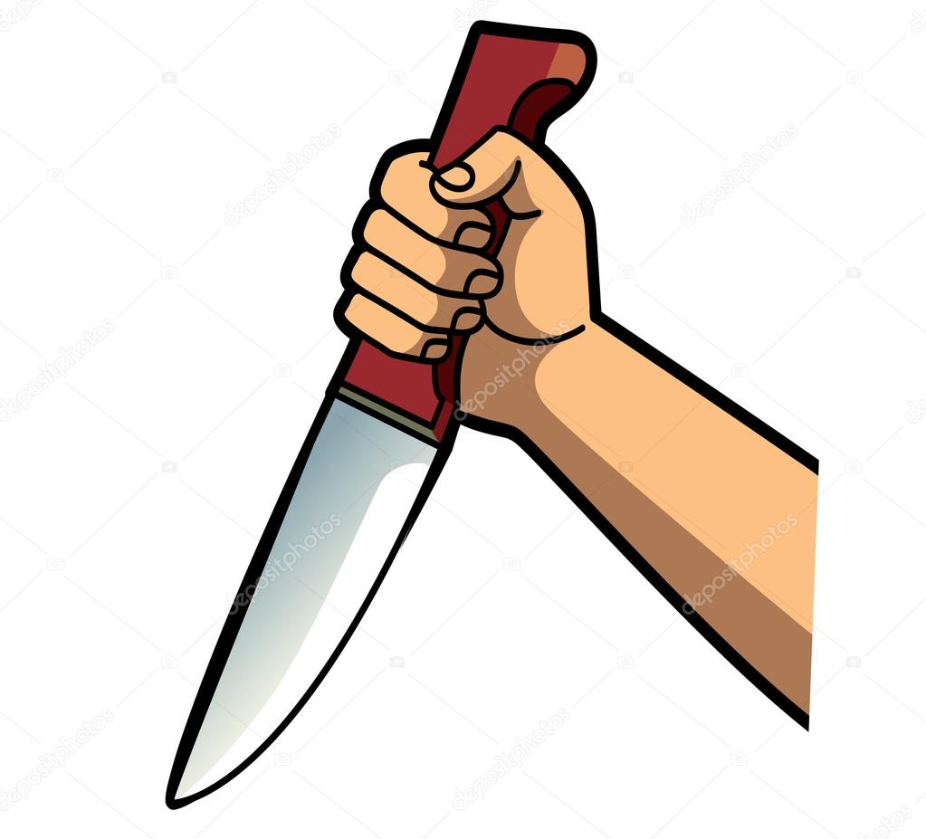 Holding portal . Knife clipart hand