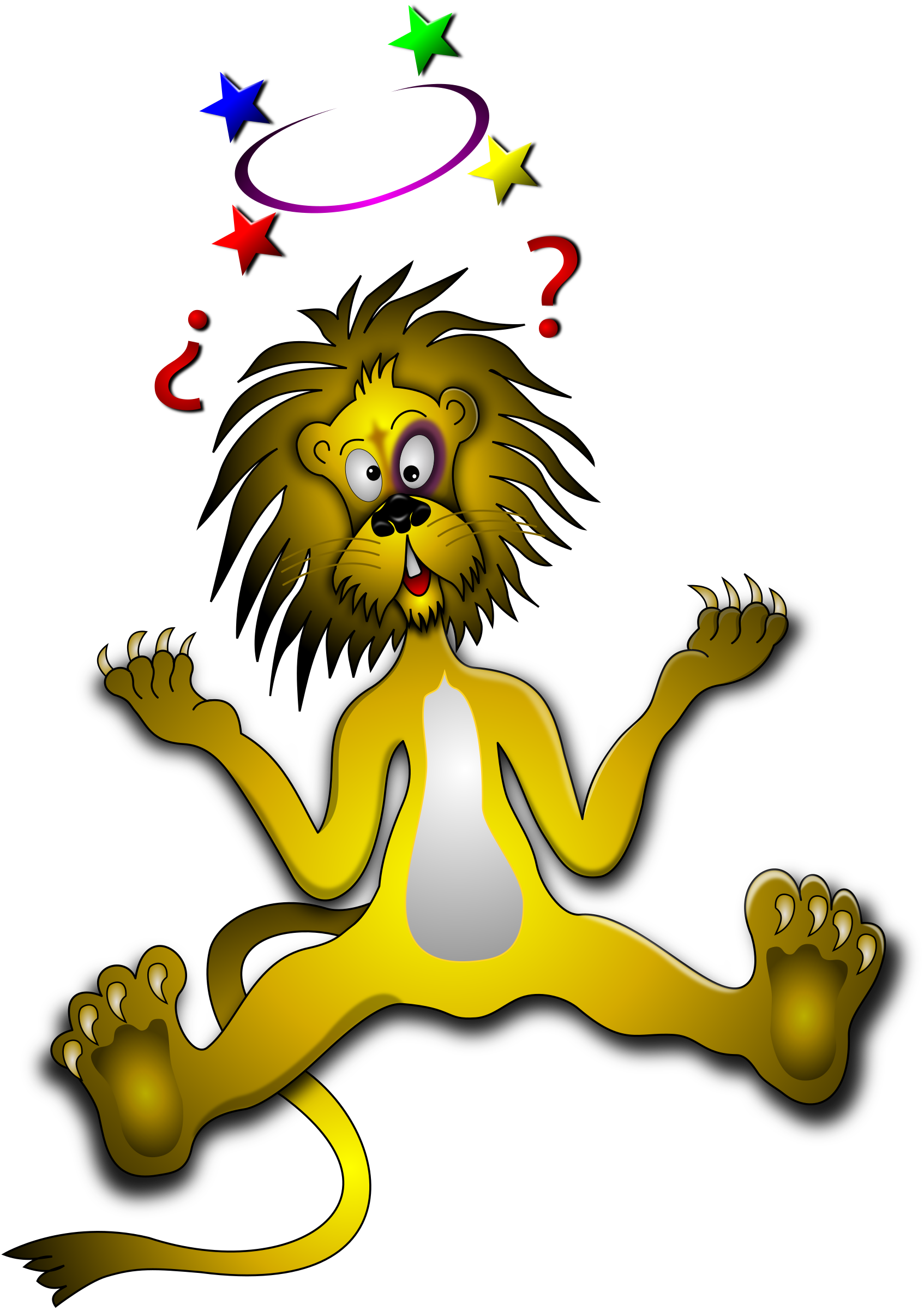 With black eye big. Hand clipart lion