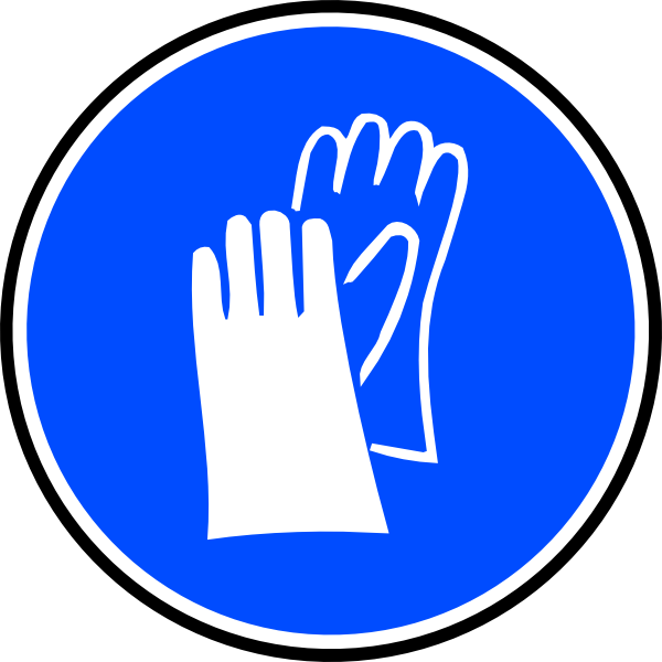 Glove clipart ppe. Mandatory hands palms protection
