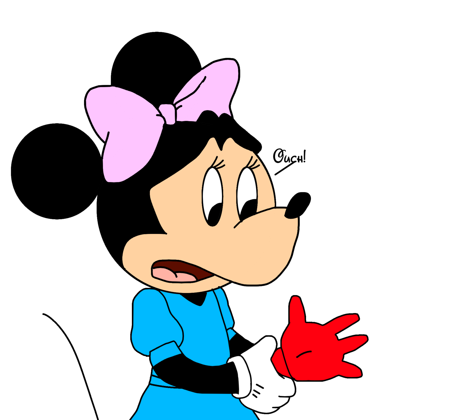 With her hand hurt. Hands clipart minnie mouse