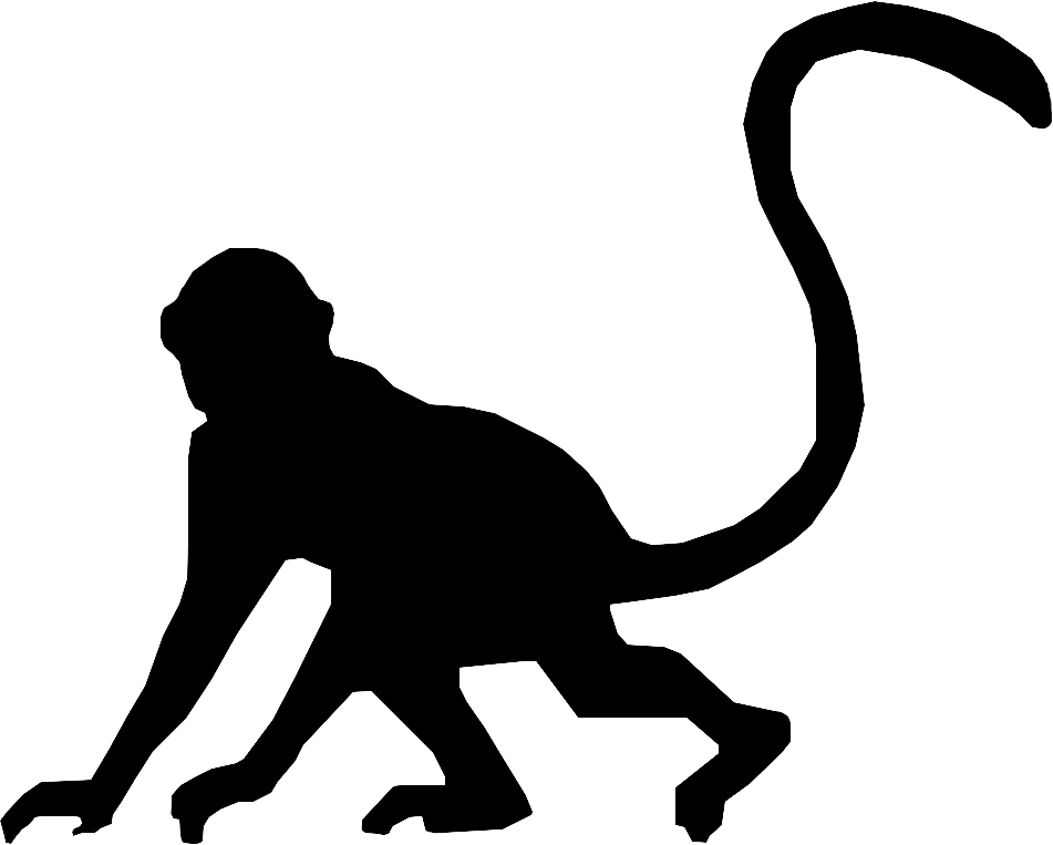 clipart monkey silhouette