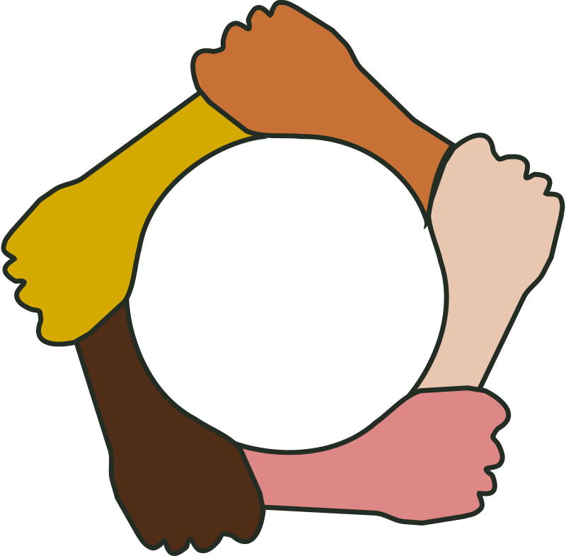 Hands clipart multiracial. Back of human hand
