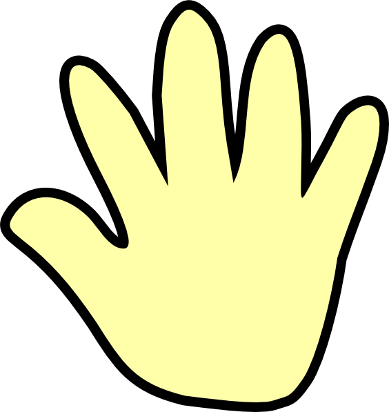pointing clipart cartoon hand