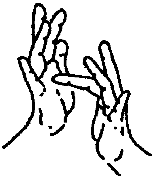 clipart hand signing