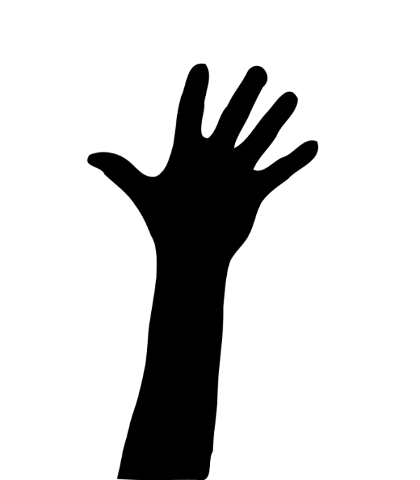 clipart hand silhouette