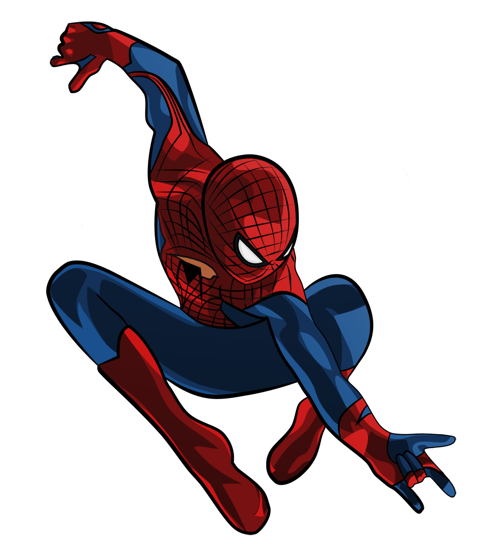 Spider man vector t. Hand clipart spiderman