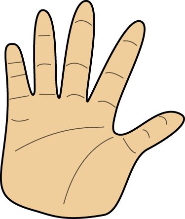 finger clipart left hand