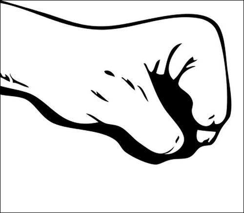  useful hand vector. Fist clipart side view