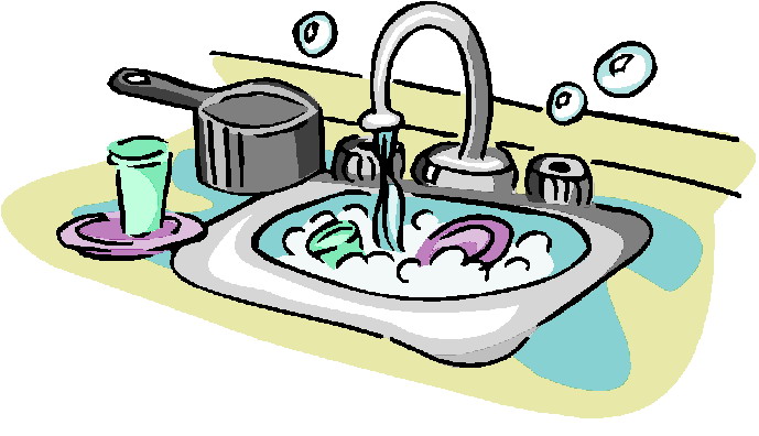 dishes clipart washed dish