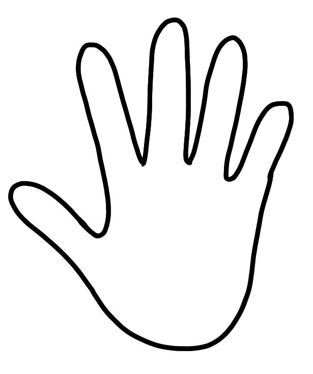 Hands clipart black and white. Hand prints clip art