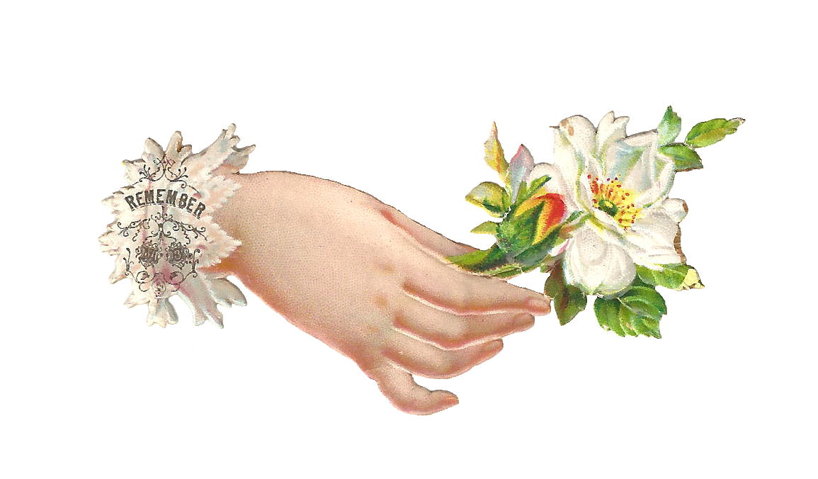 clipart hands flower
