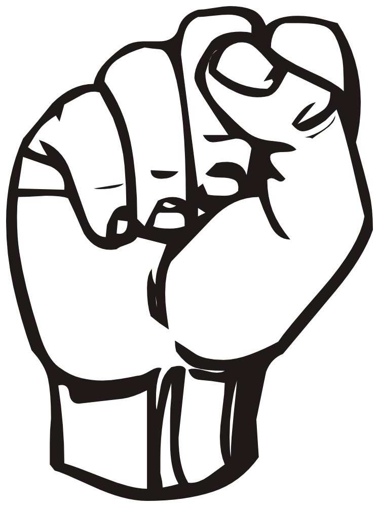 Onlinelabels sign language s. Fighting clipart clip art