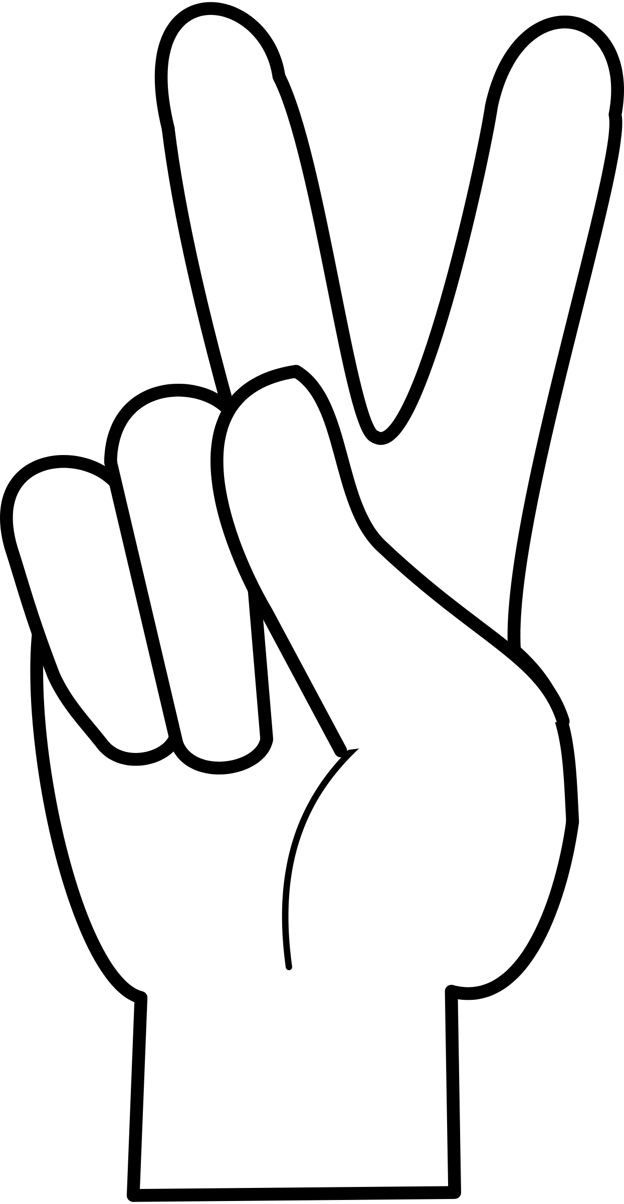 Peace sign panda free. Finger clipart large hand