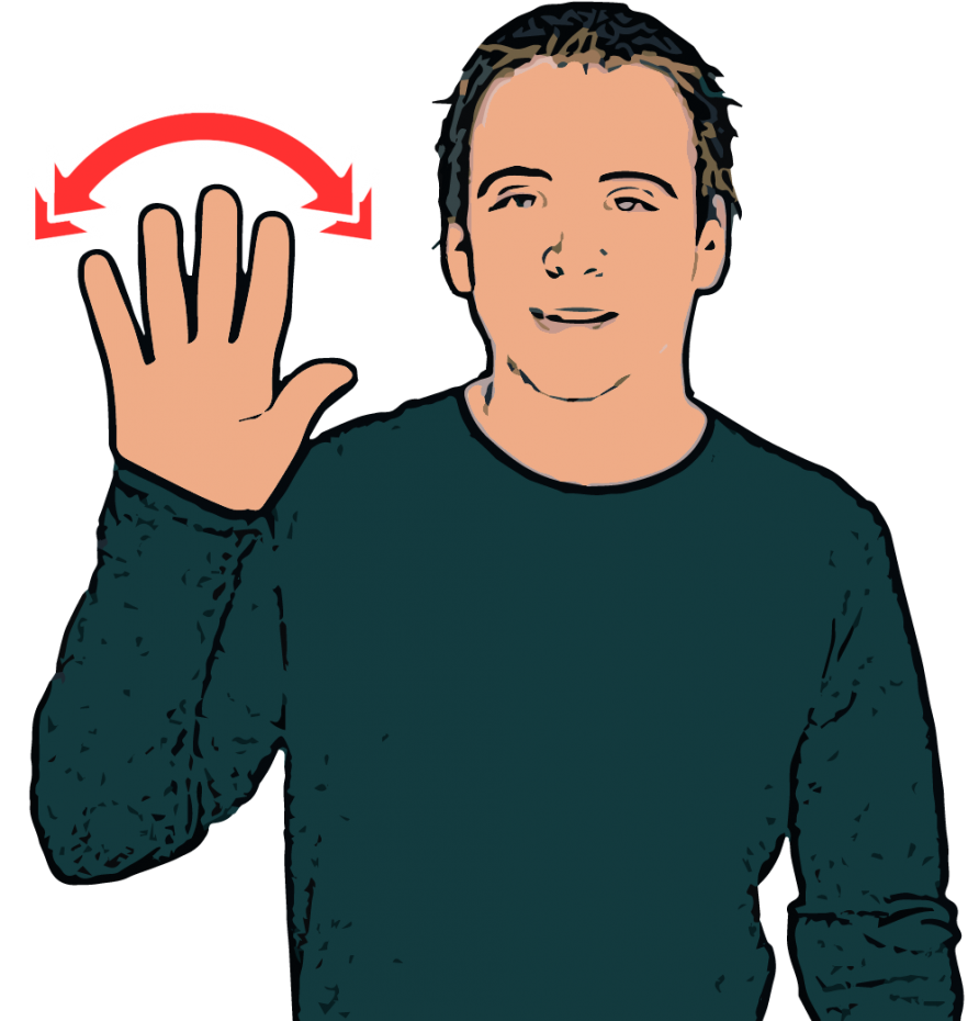 Hands clipart wave goodbye. British sign language dictionary