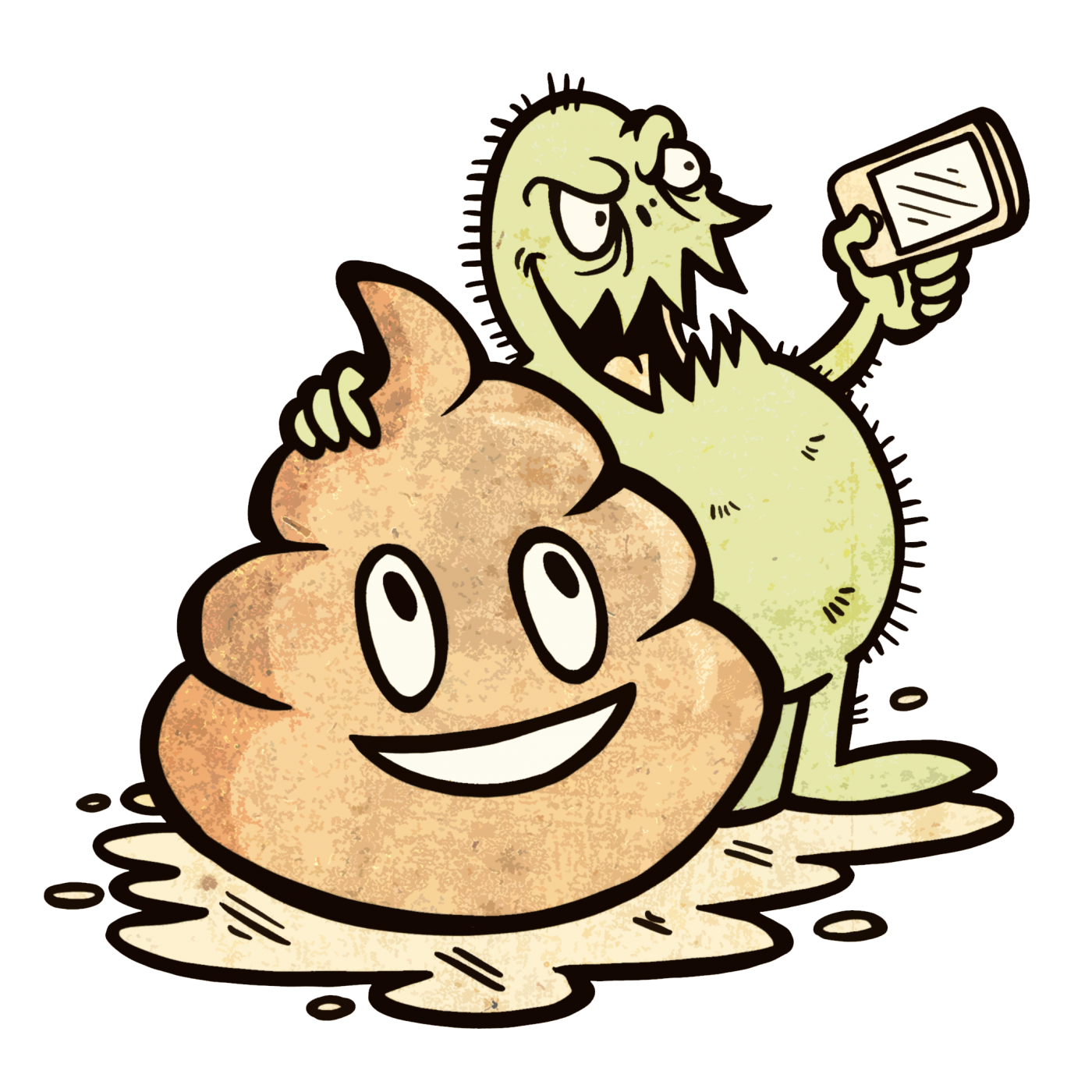 Kaivac stop the mop. Clipart happy bacteria