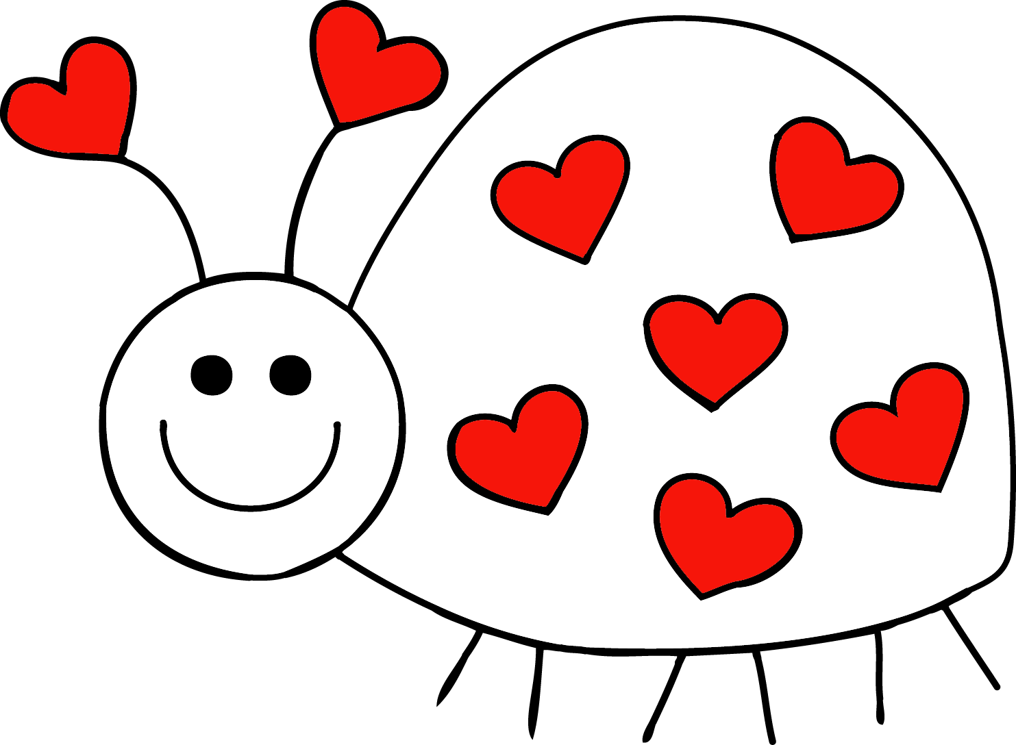 Clipart happy bug. Love art pictures free