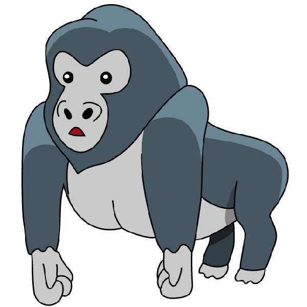 sad clipart gorilla