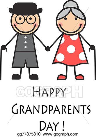 clipart happy grandparent