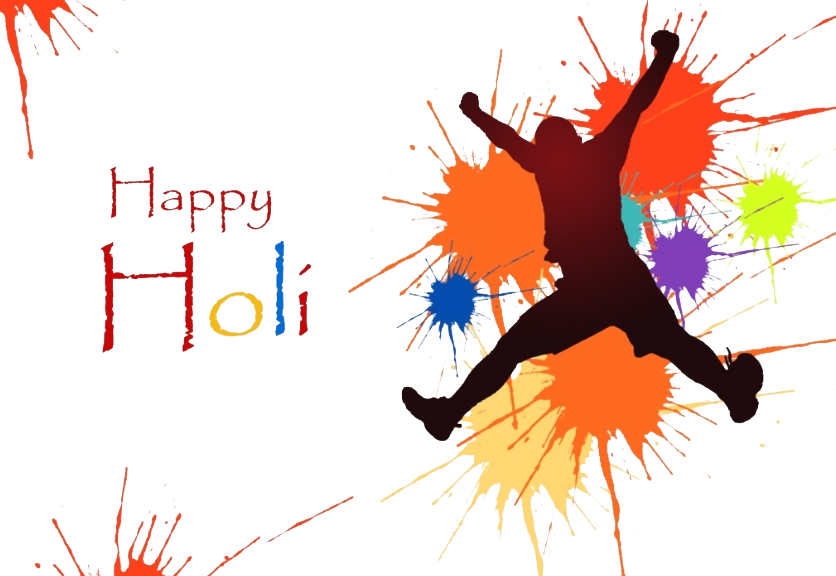 Indian clipart holi. Happy text png image