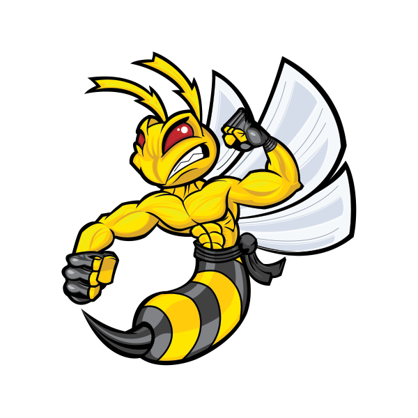 Printed vinyl bee wasp. Hornet clipart advance