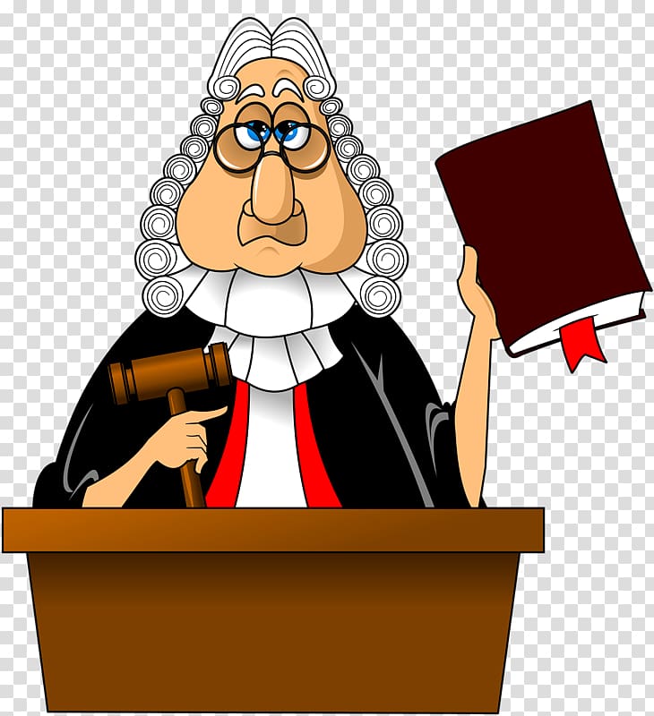Court profesiones transparent background. Judge clipart happy