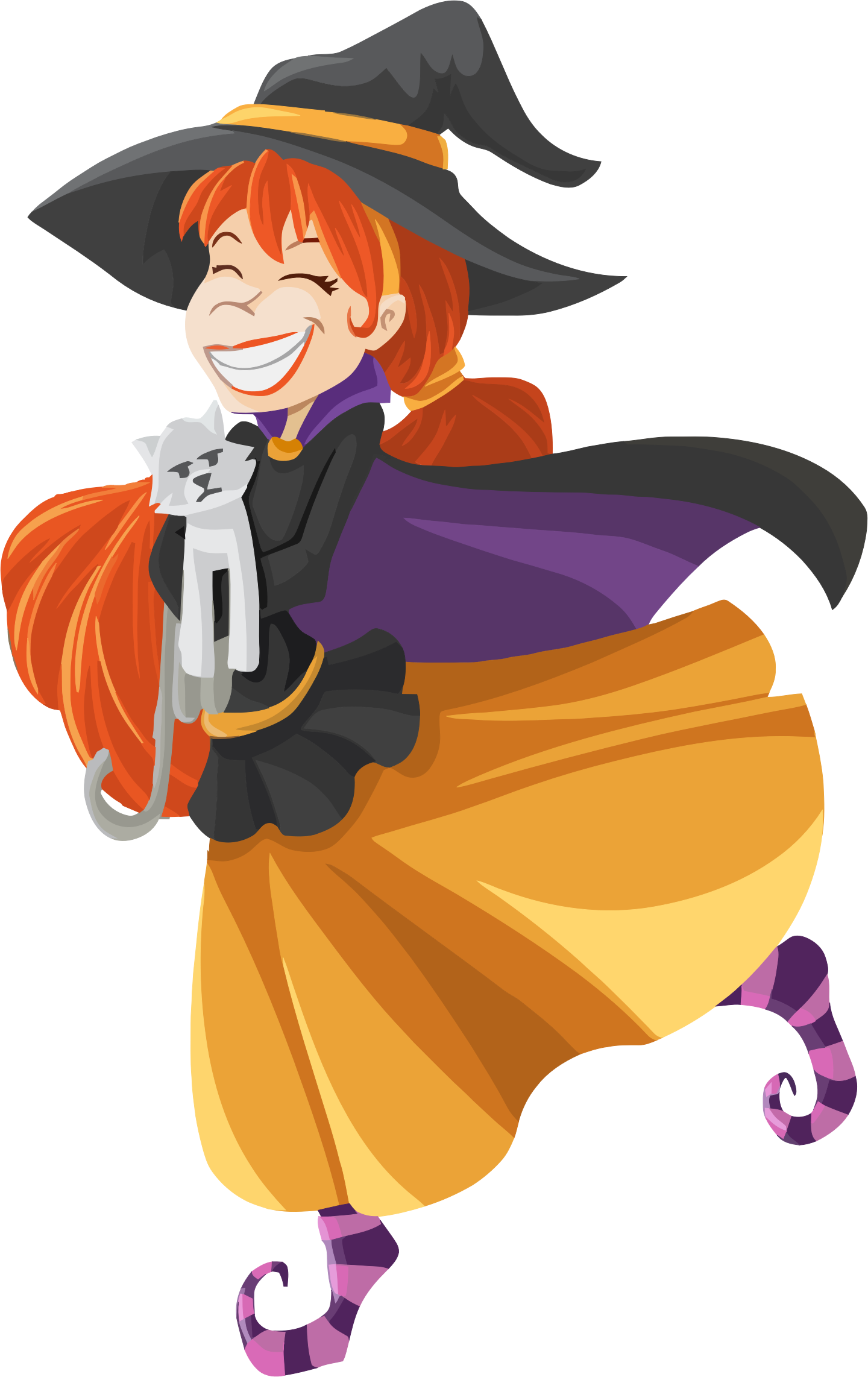 Cartoon witch isolated big image png.